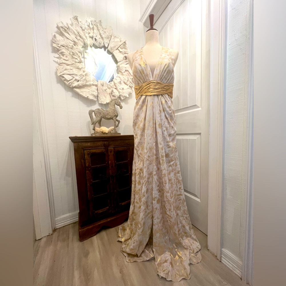 NWT La Femme Halter Gown